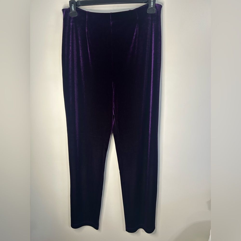 Bechamel pant women.Purple Velvet Ankle Pants.Size M.